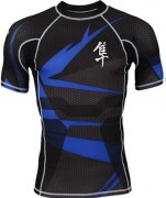 HAYABUSA 13087 Рашгард короткий рукав HAYABUSA Metaru 47 Rash Guard Shortsleeve Blue Черный фото